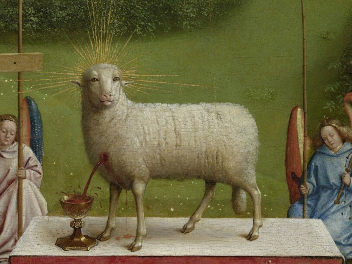 Lam Gods - detail (Van Eyck, 1432)